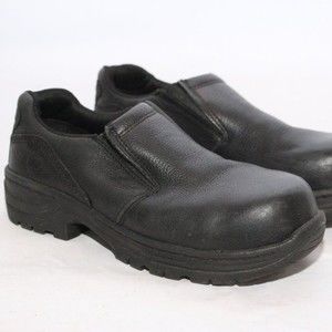 Hytest Opanka Slip On Loafer Woman's Size 7.5 Steel Toe Work Shoes Boots Leather